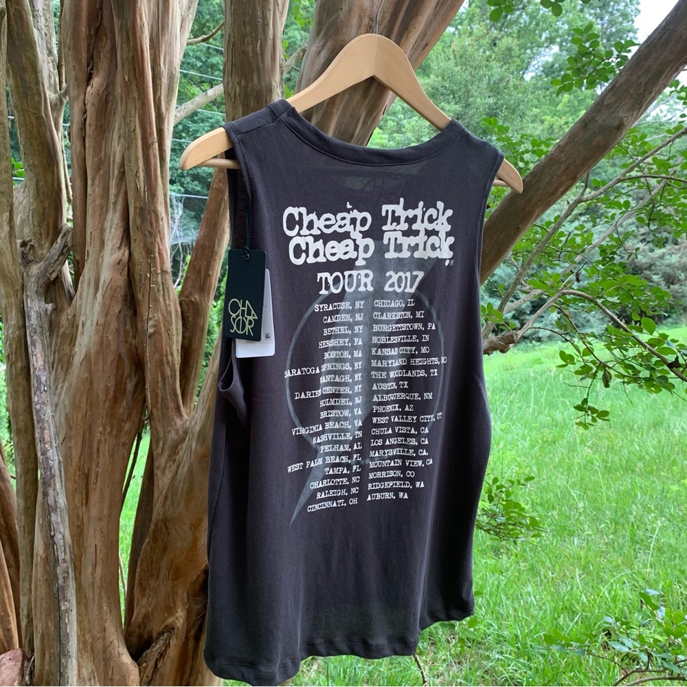 Chaser Black Tank Top with Yellow Lightning Graphic Band Tee - Picture 6 of 7